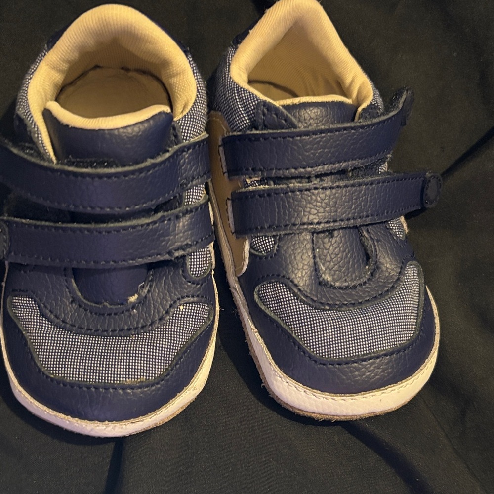 Robeez Navy Velcro Sneakers - Casual Everyday Shoes